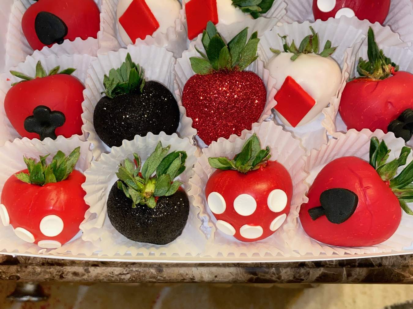 Poker Decorated Strawberries